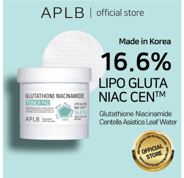 APLB - Glutathione Niacinamide Toner Pad- 60 pcs