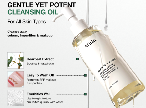 Anua-Heartleaf Pore Control Cleansing Oil (200ml) - Image 4