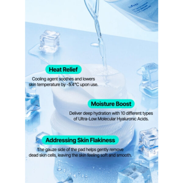 Isntree-Ultra Low Molecular Hyaluronic Acid Zinc Cooling Pad-60 pcs - Image 3